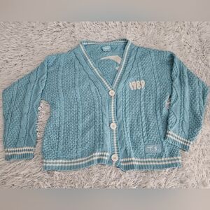 NWOT Official Taylor Swift 1989 TV Cardigan M/L Blue & White Limited Edition